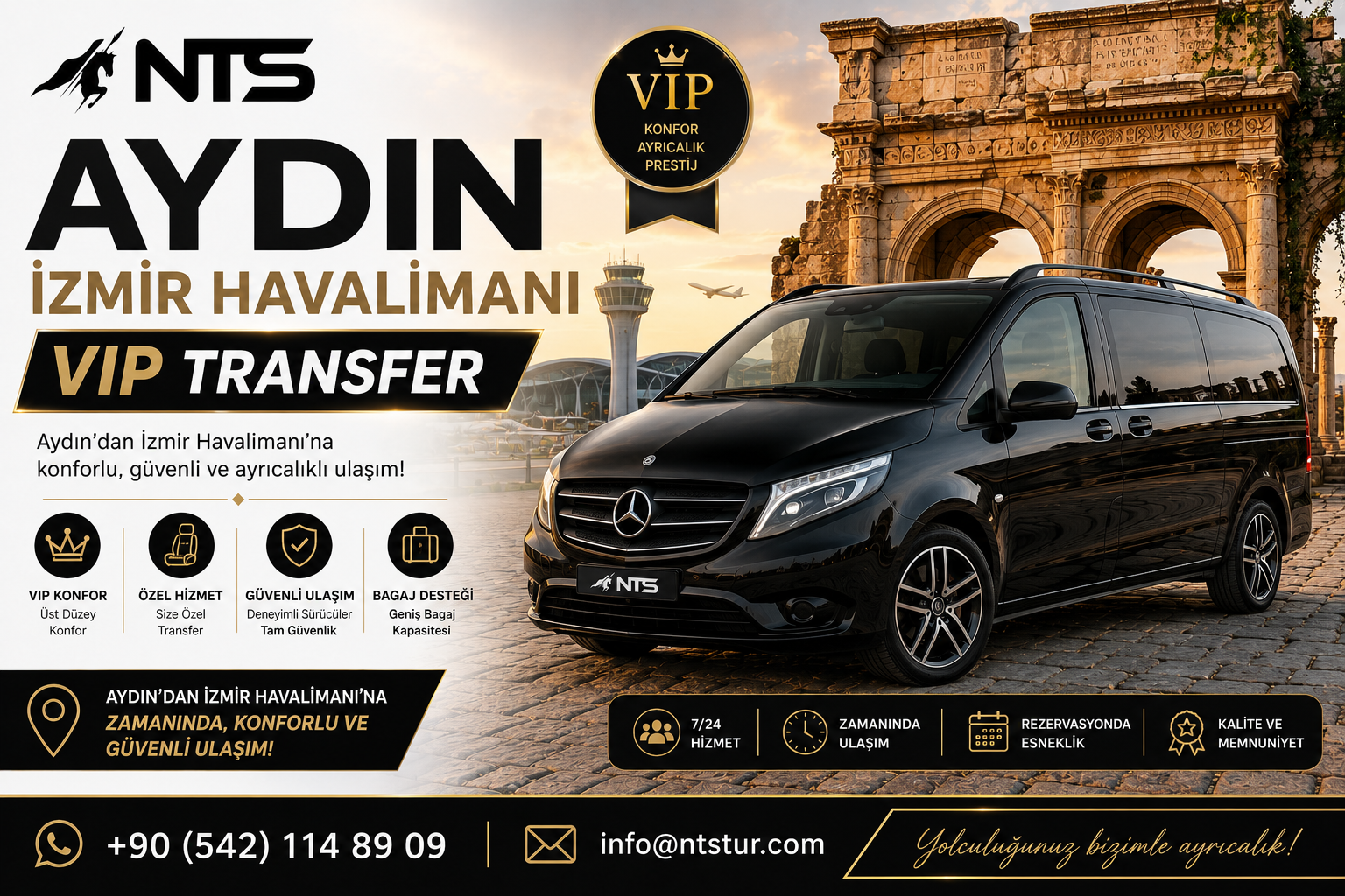 Aydın Efeler’den İzmir Havalimanı VIP Transfer: Konforlu, Güvenli ve Zamanında Ulaşım